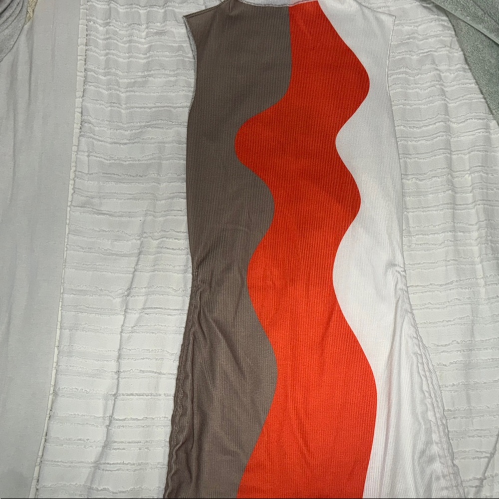 Colorful Wave Pattern Dress